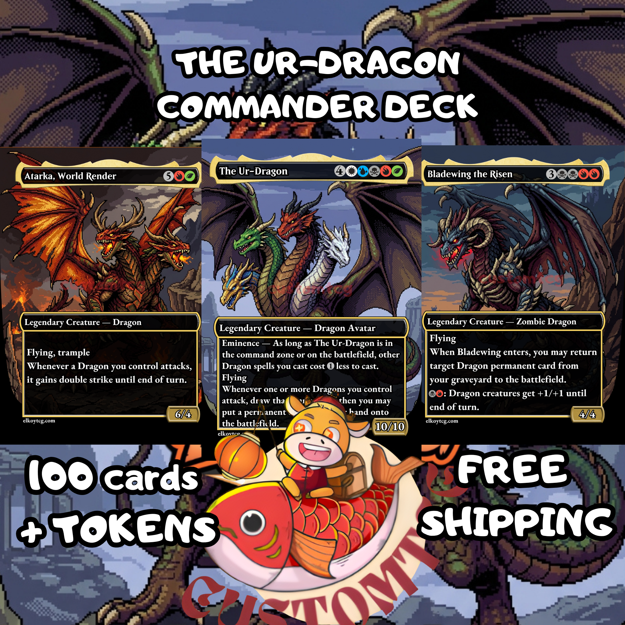 THE UR-DRAGON Custom Deck | Pixel Art