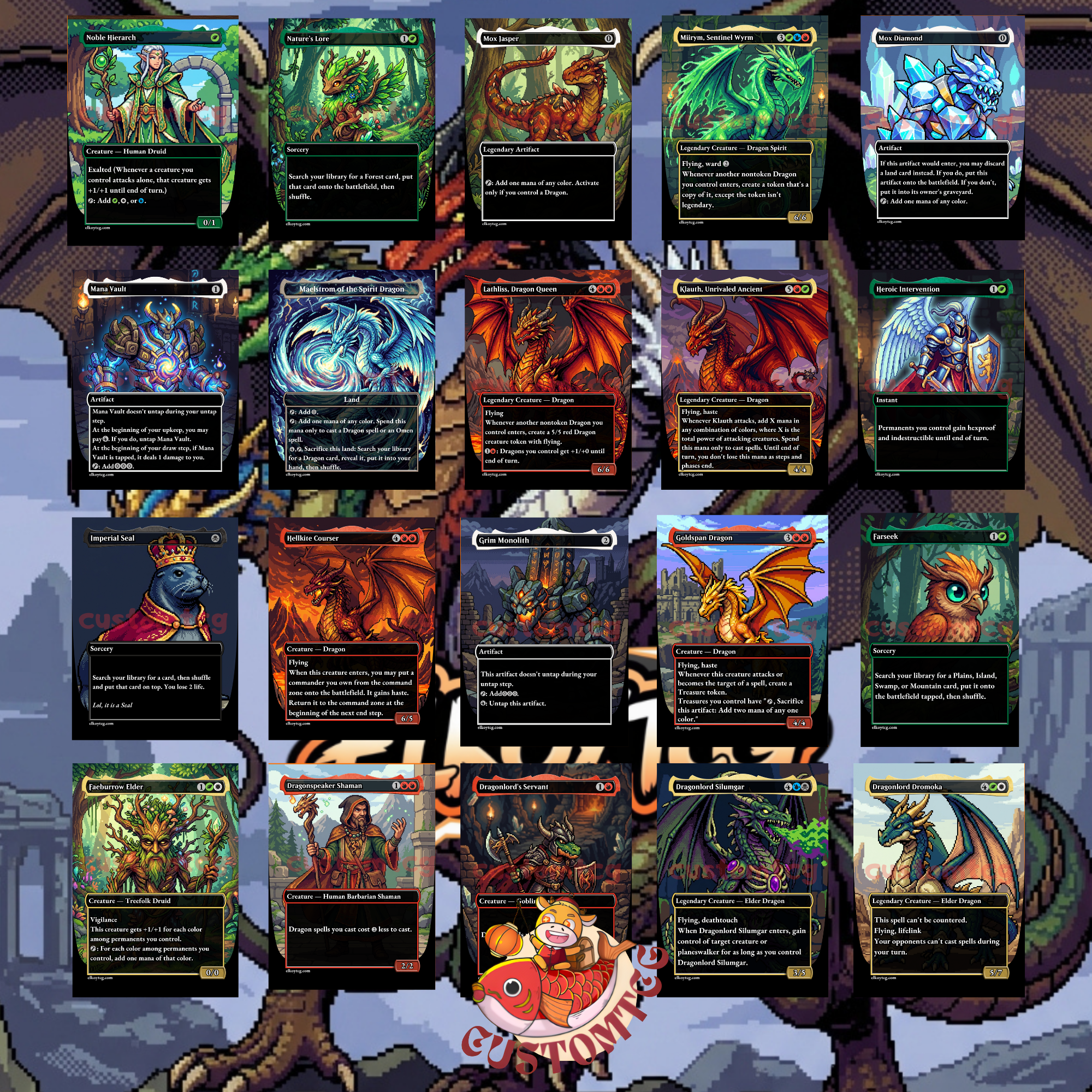 THE UR-DRAGON Custom Deck | Pixel Art