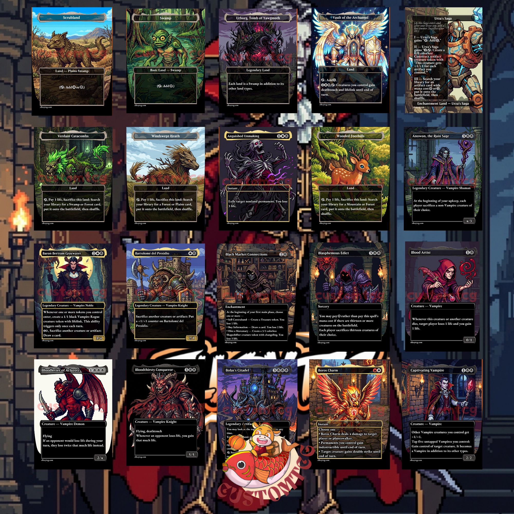 EDGAR MARKOV Custom Commander Deck | Pixel Art