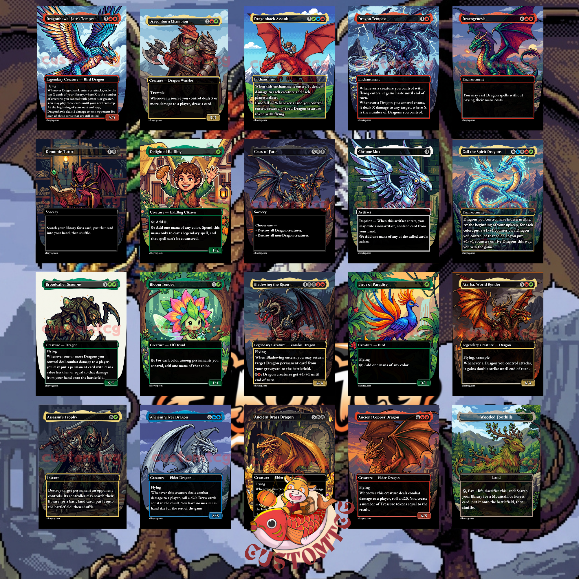 THE UR-DRAGON Custom Deck | Pixel Art
