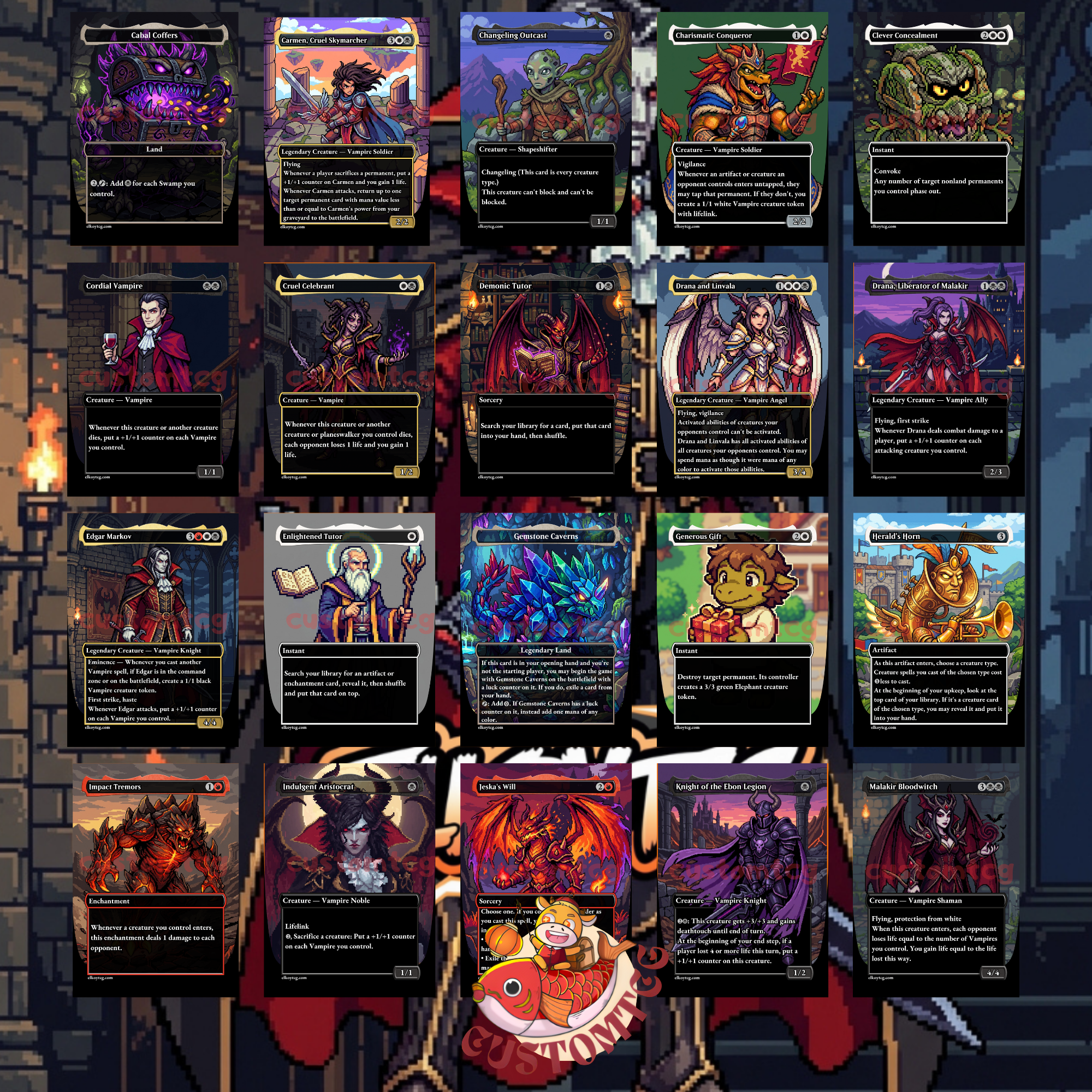 EDGAR MARKOV Custom Commander Deck | Pixel Art