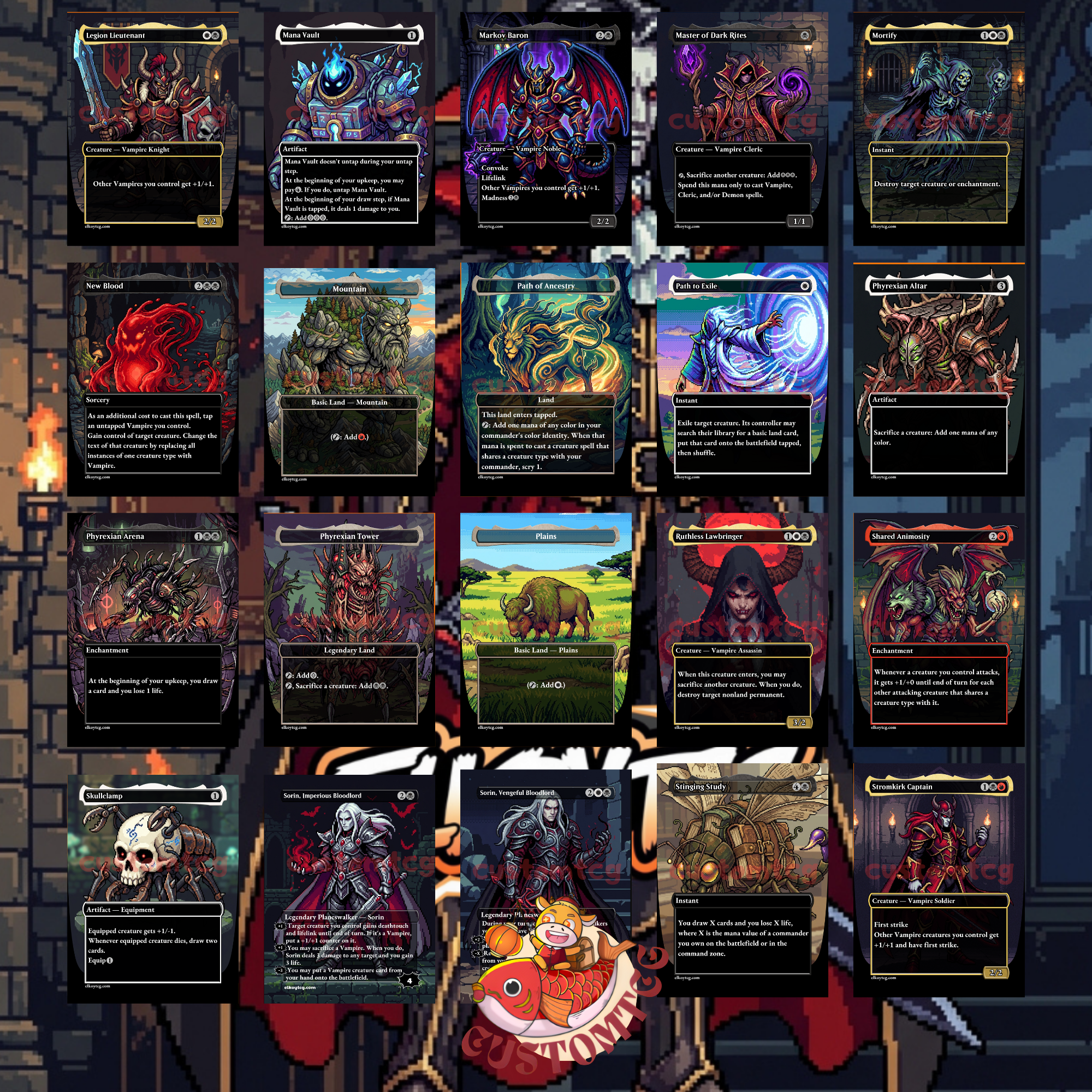 EDGAR MARKOV Custom Commander Deck | Pixel Art