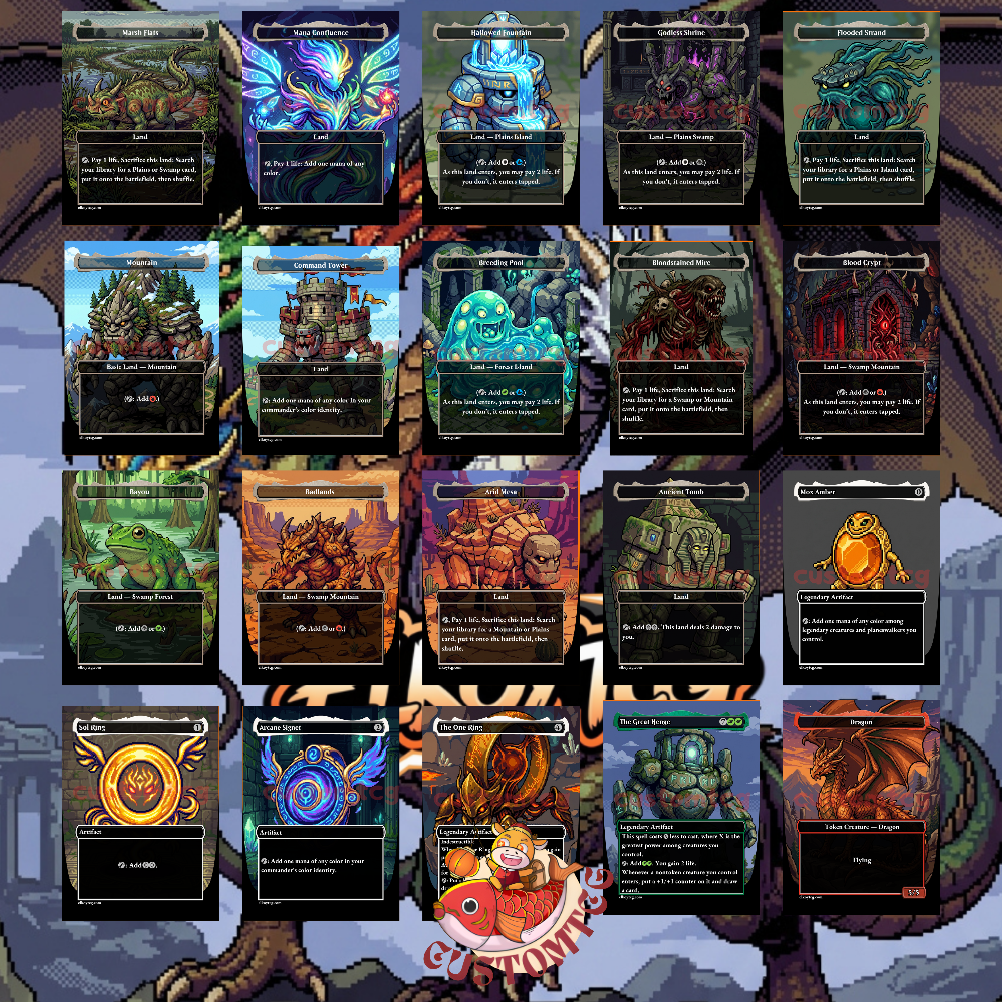THE UR-DRAGON Custom Deck | Pixel Art