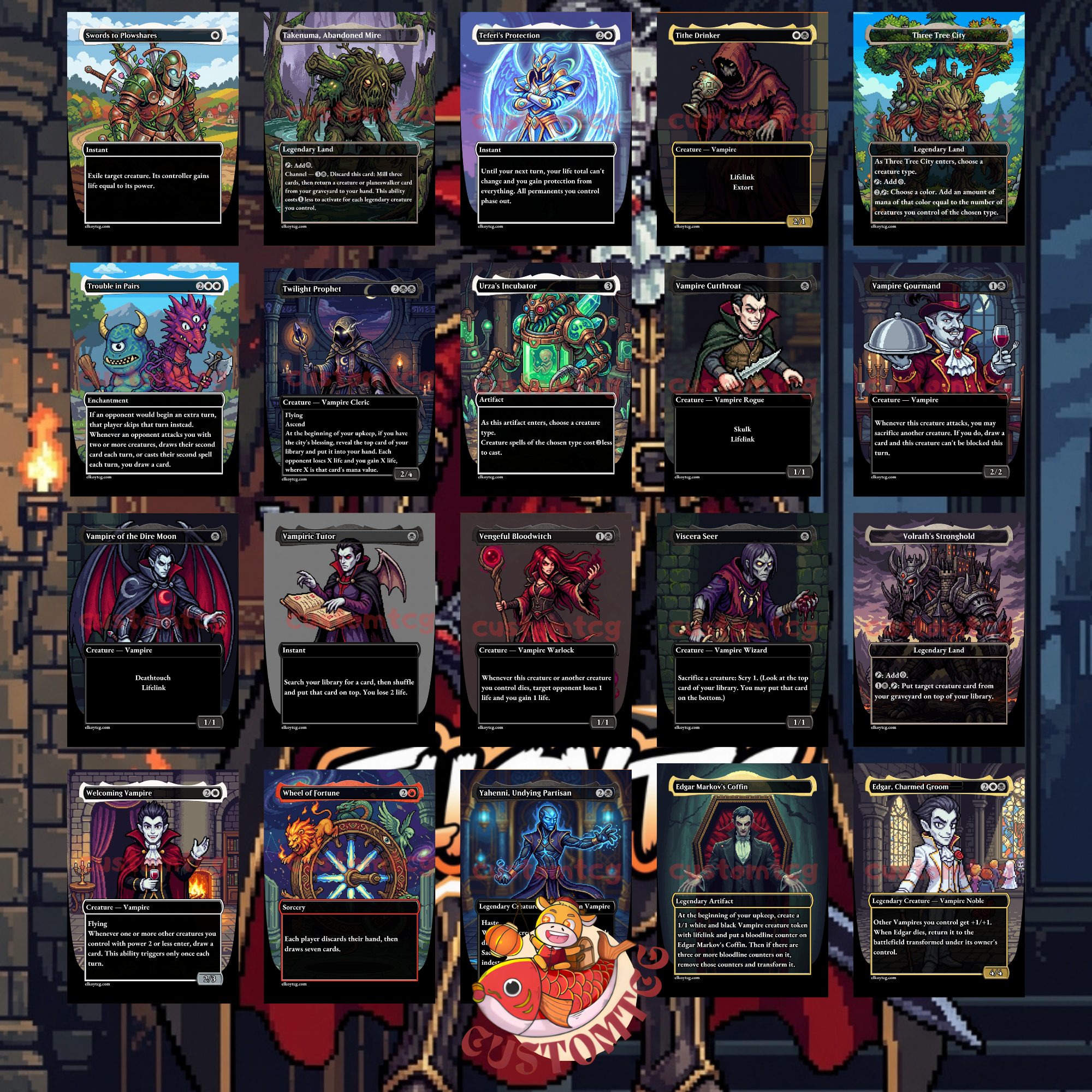EDGAR MARKOV Custom Commander Deck | Pixel Art