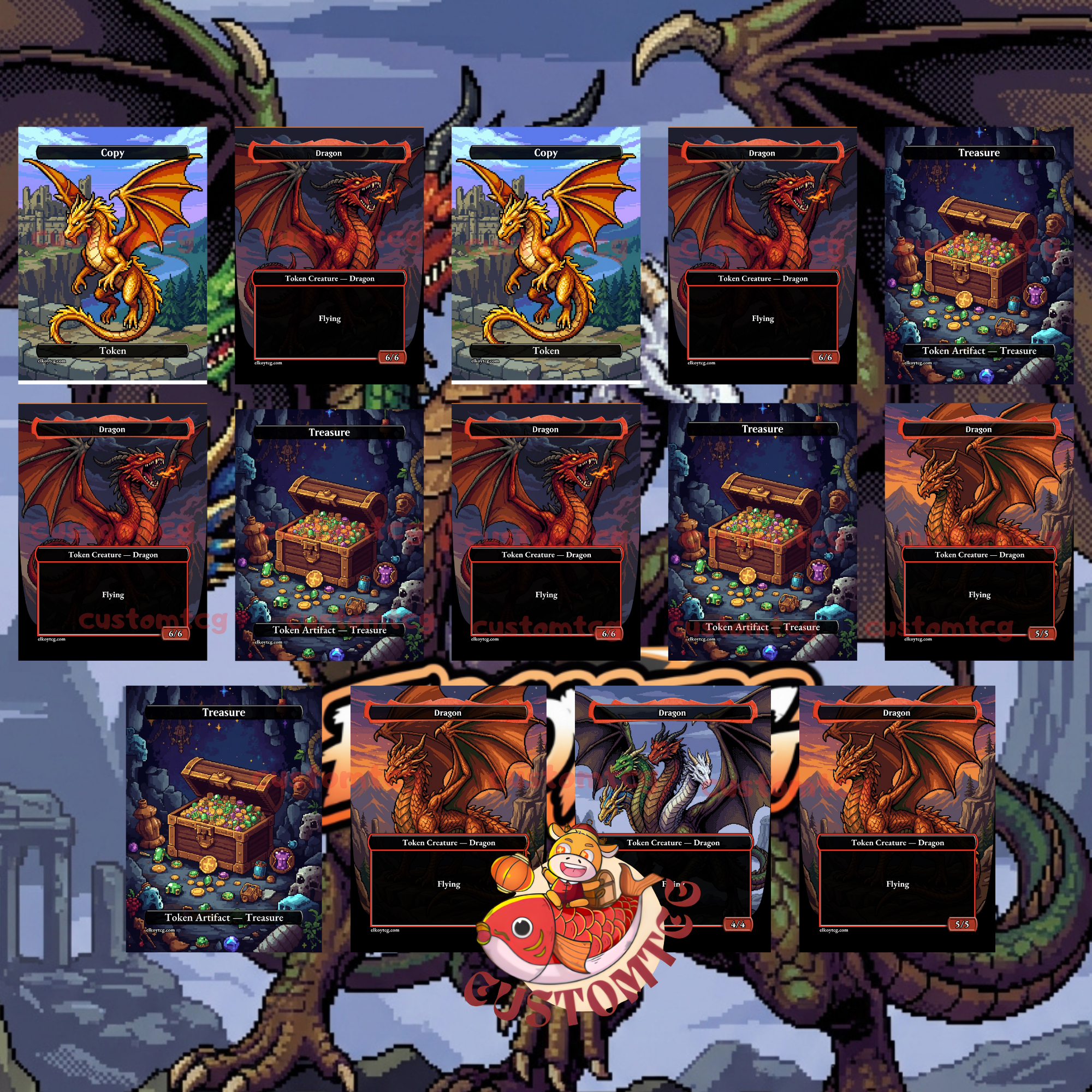 THE UR-DRAGON Custom Deck | Pixel Art
