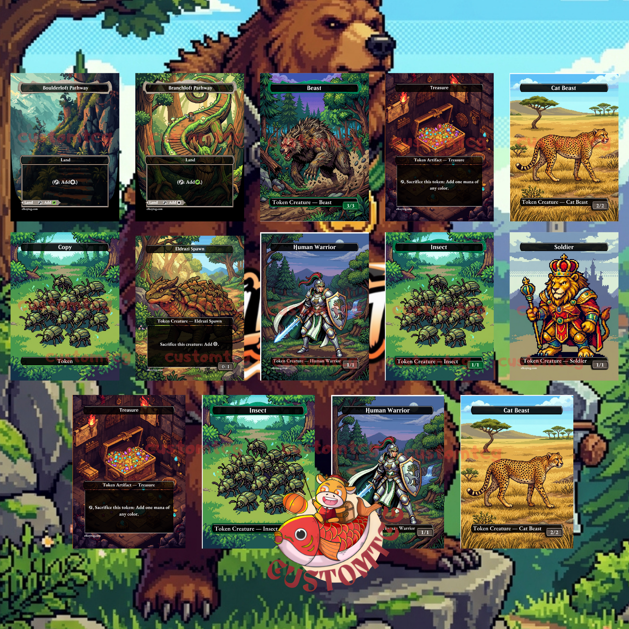 Kudo, King Among Bears Custom Deck 👑🐻- Pixel Art