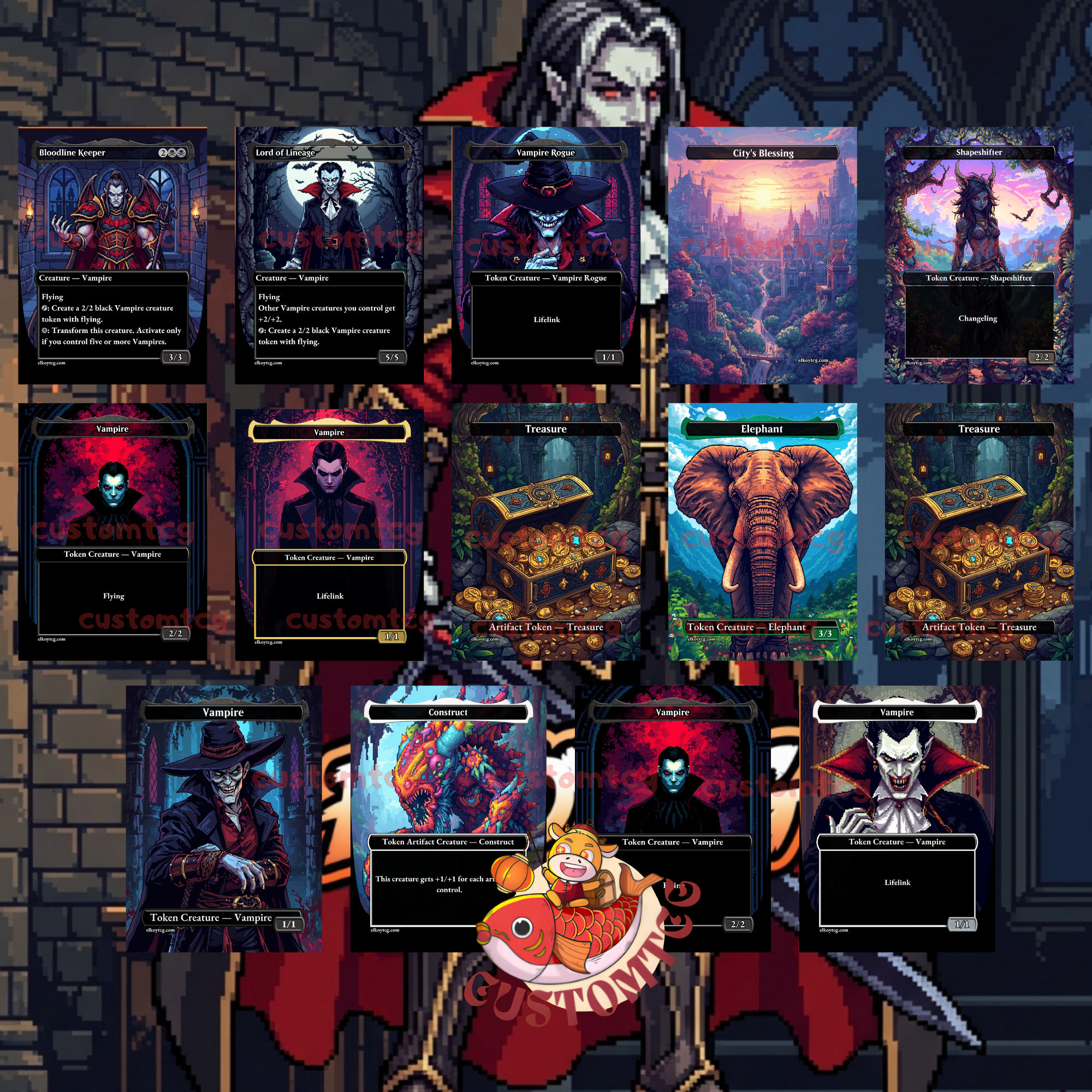 EDGAR MARKOV Custom Commander Deck | Pixel Art