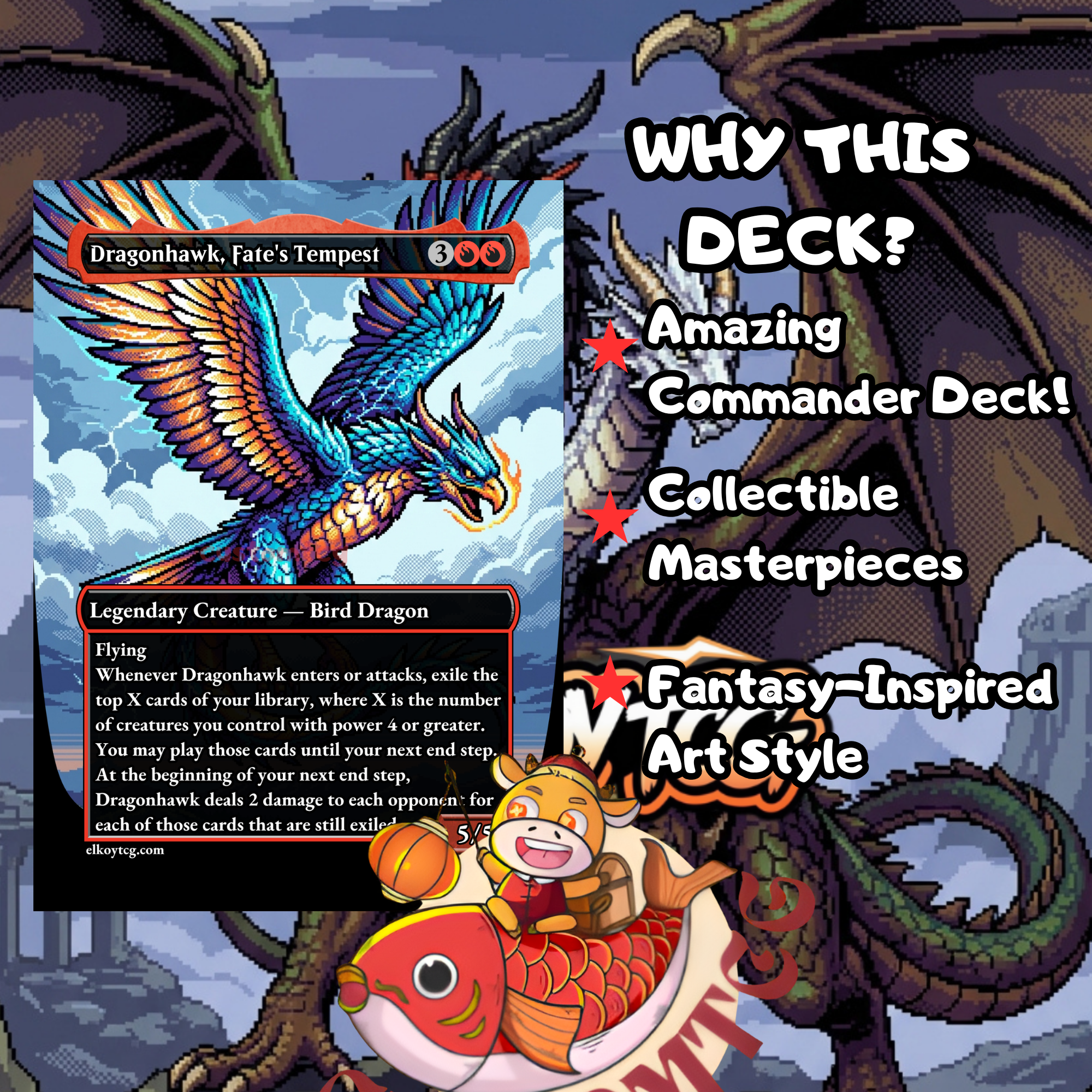 THE UR-DRAGON Custom Deck | Pixel Art