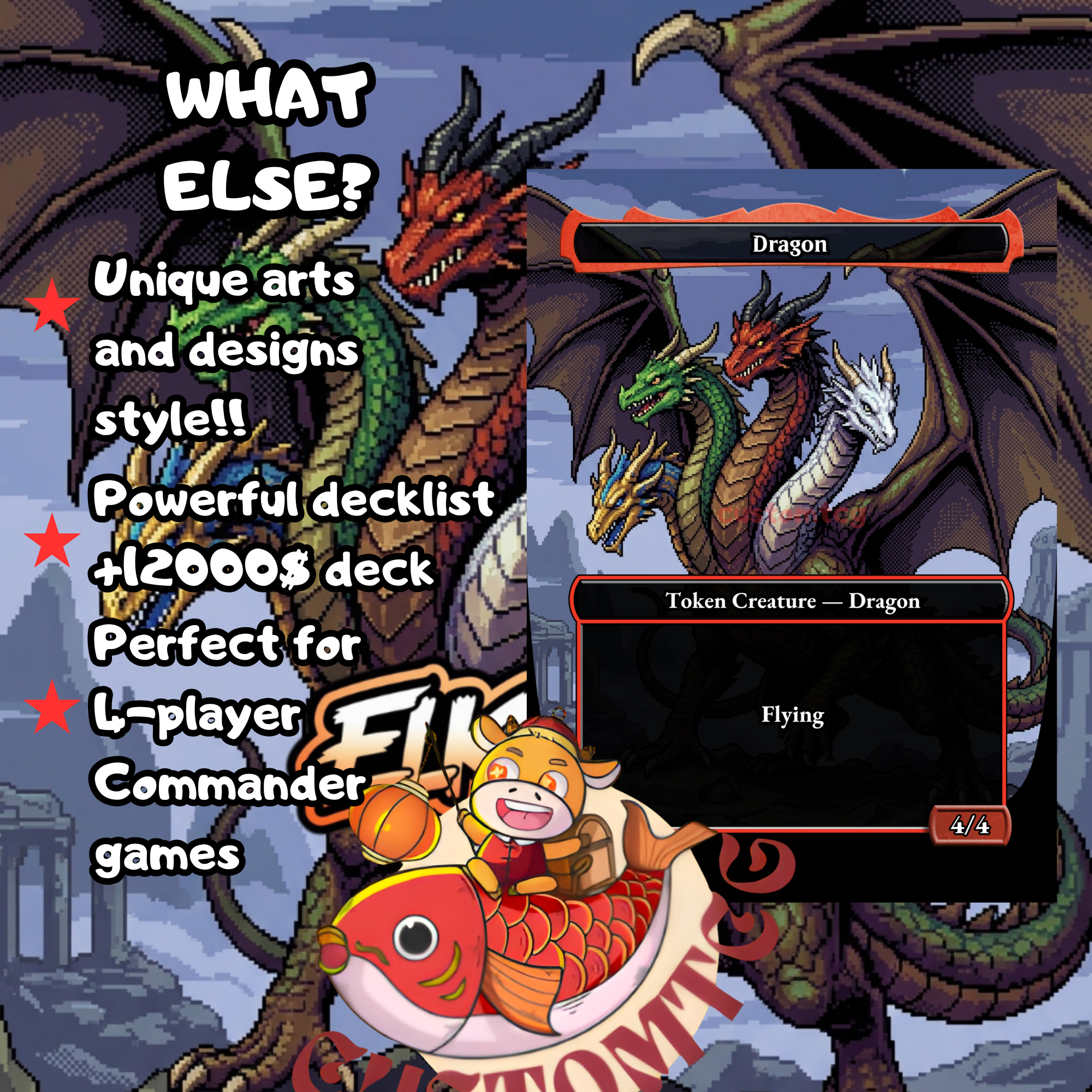 THE UR-DRAGON Custom Deck | Pixel Art