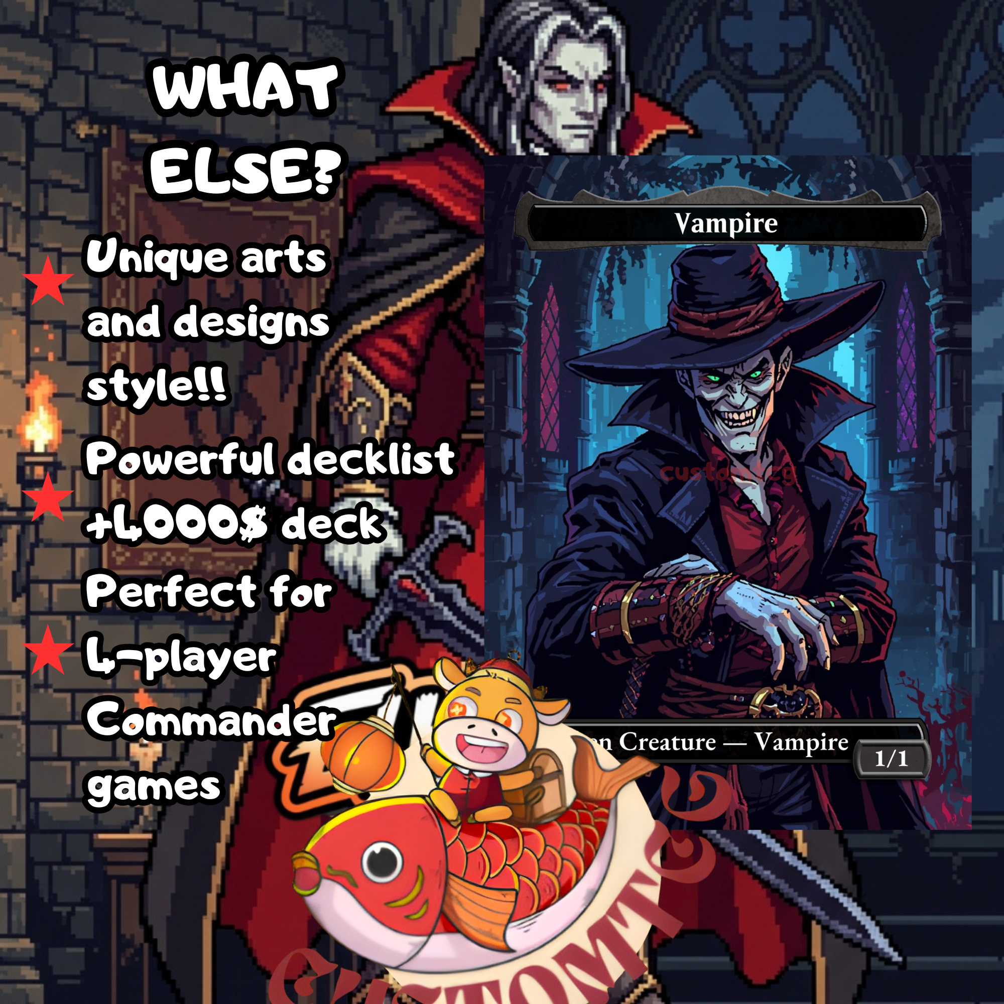 EDGAR MARKOV Custom Commander Deck | Pixel Art