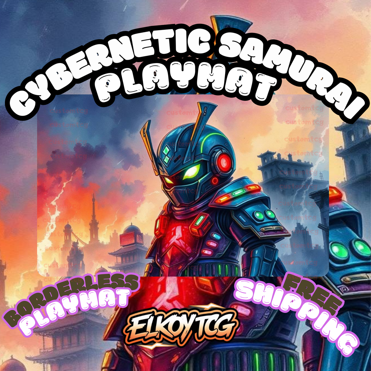 Cybernetic Samurai Playmat