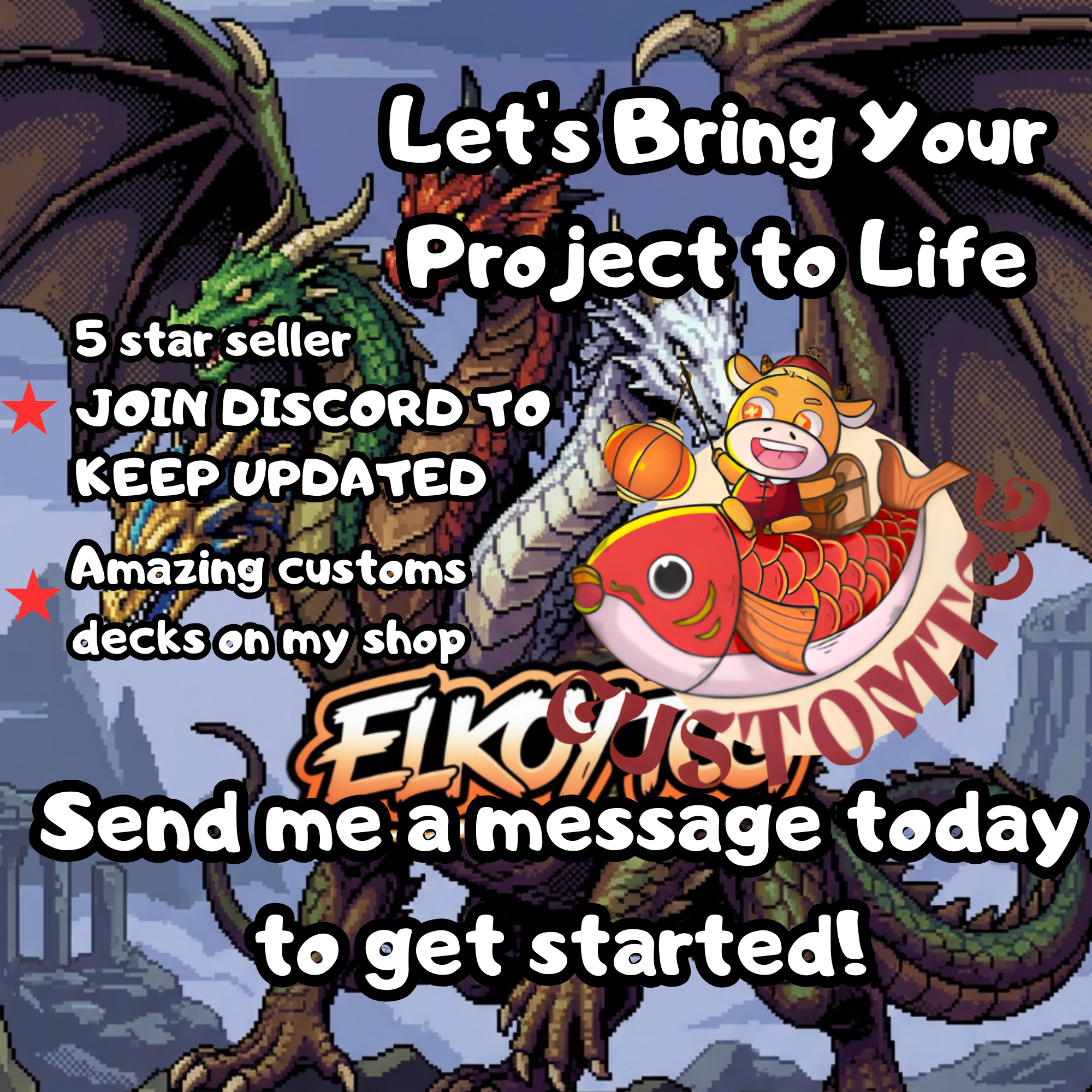 THE UR-DRAGON Custom Deck | Pixel Art