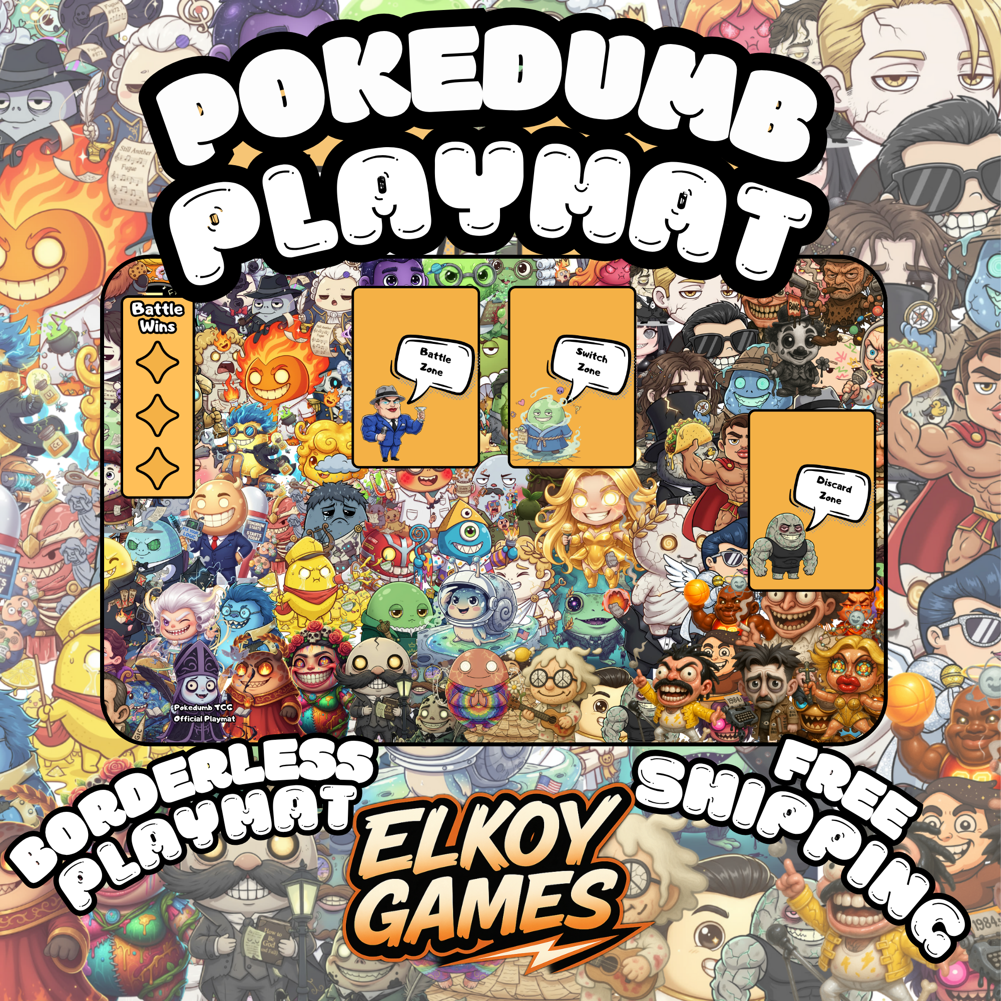 Pokedumb Playmat — Battle Zone Edition